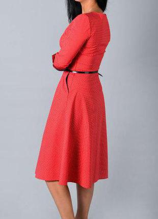 Красное женское платье с рукавом 3/4 размер 44,504 фото