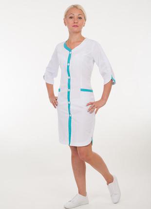 Медичний халат жіночий з батисту розмір: 40-60