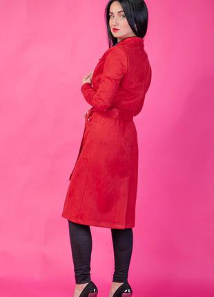 Красное женское пальто размер 44,48,503 фото