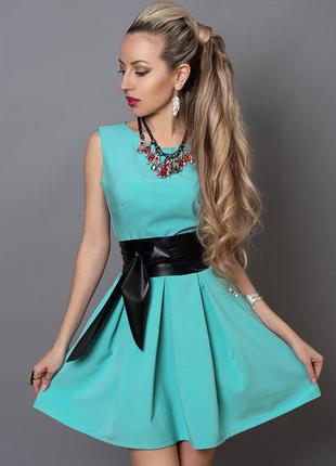 Платье  мод 385 -11 размер 46,48 голубая бирюза