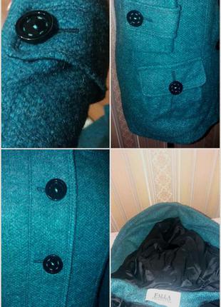 Стильне, тепле, зручне пальто з капюшоном, демисезон, чиста шерсть альпака, falla4 фото