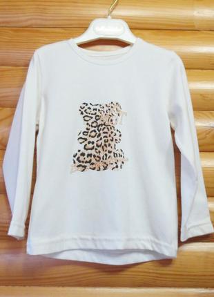 Велюровий комплект для дівчинки з леопардовим принтом (ріст 98, 104, 110) туреччина2 фото