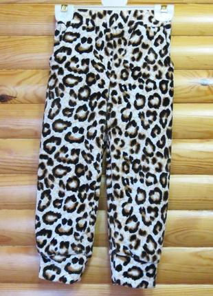Велюровый комплект для девочки с леопардовым принтом (рост 98, 104, 110) турция5 фото
