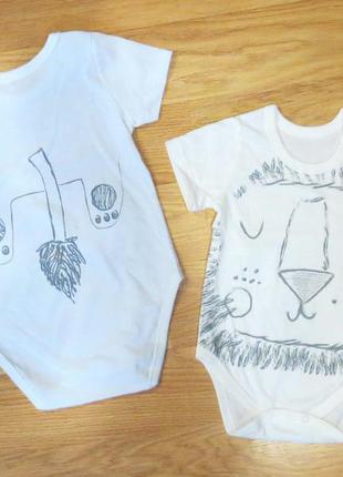 Боді короткий рукав для новонароджених (ріст 68, 74, 80 см)