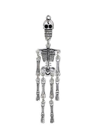Підвіска скелет, хеллоуїн, череп, античне срібло, цинковий сплав, 97 мм x 22 мм