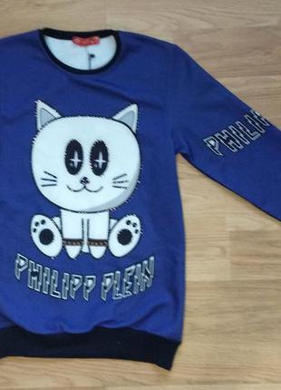 Стильная кофта для девочки на флисе (на рост 140 см, 152 см, 158 см) турция