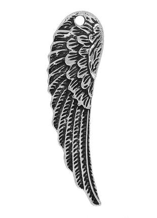 Підвіска крило ангела, цинковий сплав, античне срібло, 52 мм x 14 мм