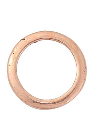 Колечко круглое, закрытое, круглое, цвет: розовое золото, 12 мм диаметр