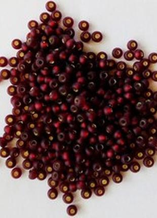 Бисер чешский preciosa блестящий матовый 188 / 97120 калибр 10/0 бордовый упаковка 5 грамм