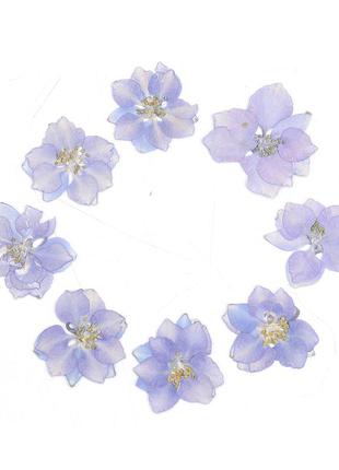 Висушені квіти, для епоксидної смоли, лілового кольору сухі квіти, 3.5 см - 2.5 см