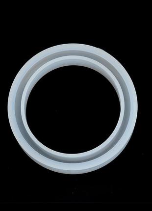 Форма для эпоксидной смолы finding молд браслет круглый цельный белый силиконовый 7.4 см