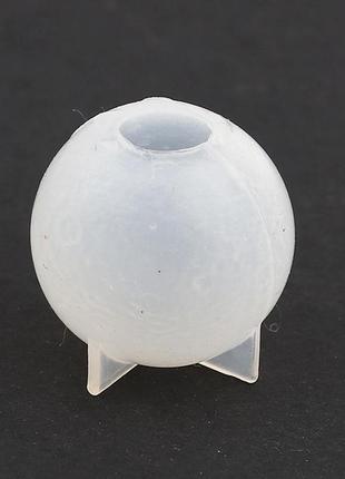 Форма для епоксидної смоли finding молд куля з нерівностями сфера планета луна білий 21 мм х 20 мм