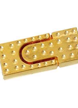 Застібка finding замочок магнітний прямокутний золотистий 30 mm x 13 mm