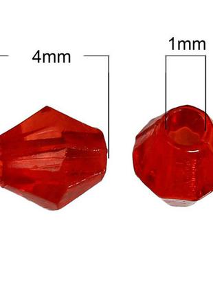 Намистина finding биконус ромб мікс акрил 4 мм х 4 мм ціна 10 шт