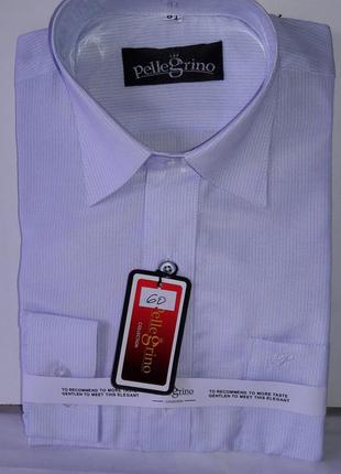 Рубашка детская с длинным рукавом dd-0060 pellegrino белая в полоску классическая для школьников