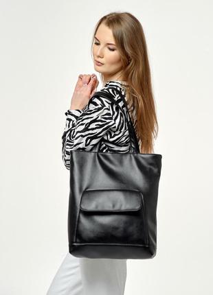 Сумка женская sambag shopper black1 фото