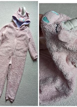 Слип пижама костюм единорога на 5-6 лет.