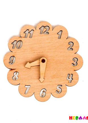 Заготовка деревянные часы ромашка цветочек для бизиборда со стрелками дерев'яні годинники для бізіборда1 фото