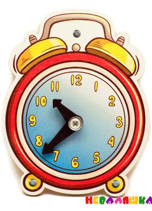Кольорові заготовки для бизиборда дерев'яні годинник будильник зі стрілками 14 см кольорові годинники для бізіборда