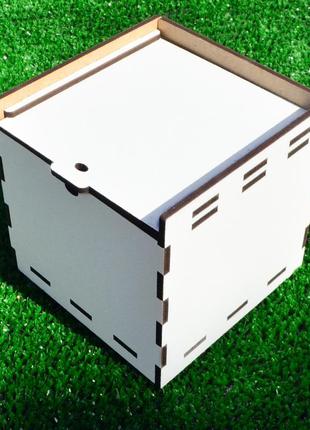 Біла коробка лдвп 10х10х10 см подарункова маленька коробочка для подарунка білого кольору