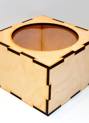 Дерев'яна підставка для серветок під розпис декоративна дерев'яна яна серветниця для декупажу з дерева з вашим лого