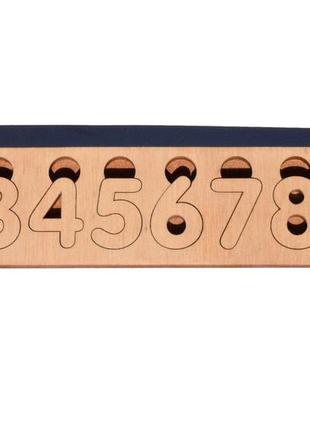 Деревянная заготовка для бизиборда цифры рамка вкладыш набор цифр 0-9 комплект дерев'яні цифри для бізіборда2 фото