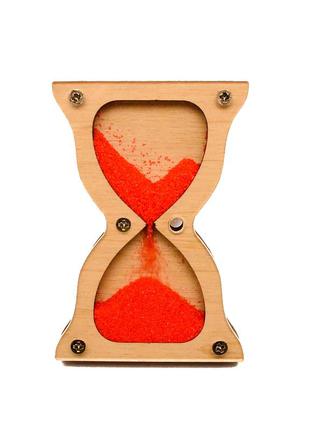 Заготівля дерев'яні пісочний годинник 8 см для бизиборда комплект +пісок дерев'яна яний пісочний годинник бізіборда1 фото