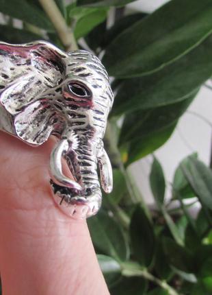 🏵 крупное кольцо слон, безразмерное, новое! арт. 43864 фото