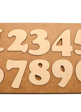 Дерев'яна заготовка для бизиборда цифри рамка вкладиш набір цифр дерев'яна яні цифри цифра