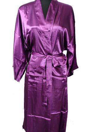 Жіночий халат фіолетовий розмір 48-50 або l-xl (c3695)1 фото