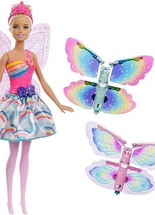 Кукла "barbie dreamtopia летающие крылья" mattel frb08