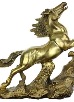 Статуетка коня велика 23х23х7 см бронзова (c3361)1 фото