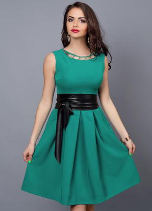 Платье  мод 386-9 размер 40.44 бирюза