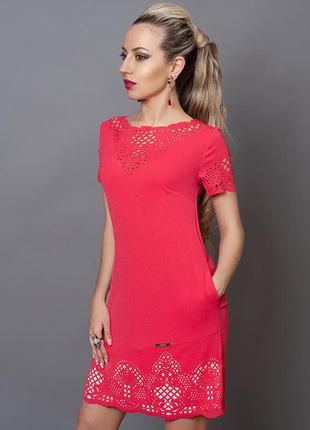 Сукня жіноча модель №250-5, розмір 44,46 червоний з синім