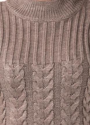 Женское вязаное платье со съемными митенками 1474 р-р,46/484 фото