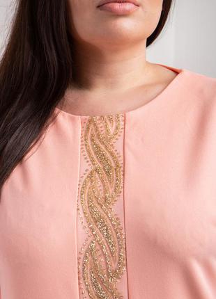 Романтичное нежно-розовое летнее нарядное платье из батальной серии 54,56,58,602 фото