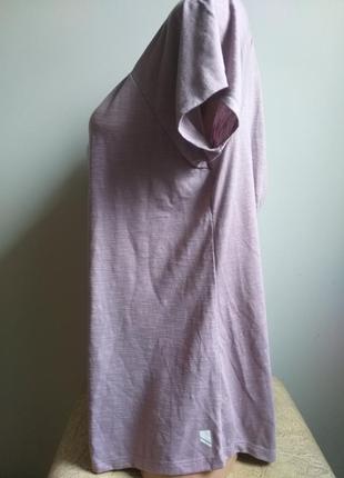 Необычная футболка с драпировкой. реглан. туника. спортивная футболка. лиловая, грязно-розовая.5 фото