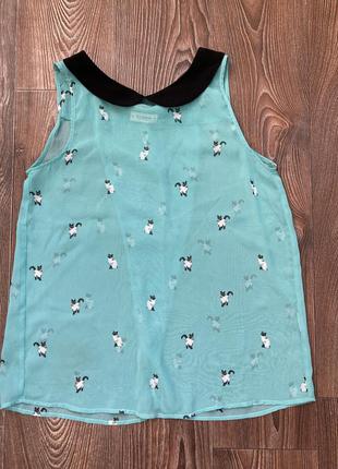Топ pull and bear шифоновый с анималистичным принтом