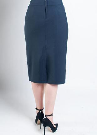 Классическая женская темно-синяя юбка для женщин постарше 48, 50,  623 фото