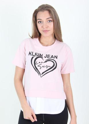 Модная пастельная футболка  для девушек м/л1 фото