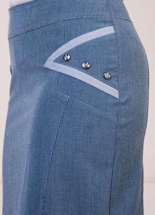 Элегантная летняя юбка серо-голубая размер 48-605 фото