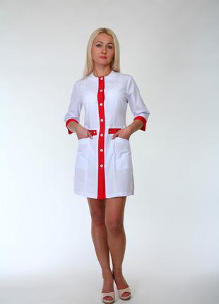 Яскравий медичний жіночий халат розмір:42-601 фото