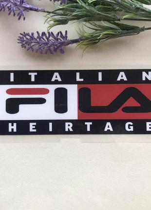 Термоаппликация, наклейка на одежду надпись "italian heirtage" 19х7 см.