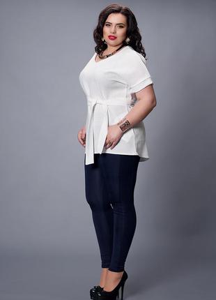 Блуза-туника  мод 499-7 размер 48-50 белая