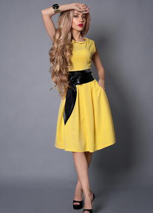 Платье  мод 386-8 размер 42, желтое1 фото