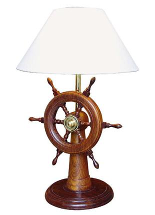 Морской сувенир настольная лампа «штурвал», h-55 см., d-21,5/35 см., sea club1 фото