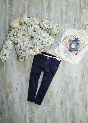 Дитячий зимовий комплект для дівчинки туреччина (на ріст 86, 92)