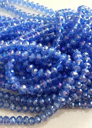 Бусина стекло, гранёнка, хрусталь, 6 мм