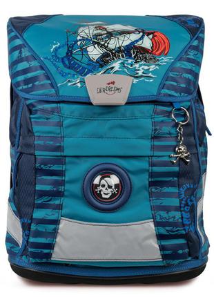 Школьный ранец derdiedas ergoflex blue octopus «корабль» с наполнением (5 предметов)4 фото