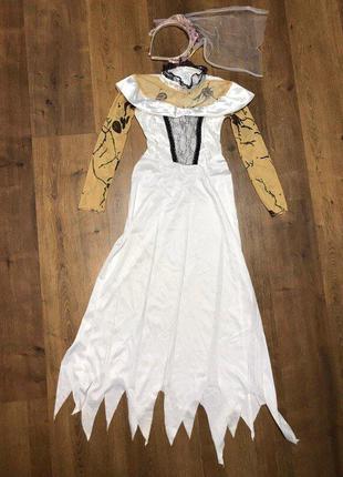 Невеста мертвая ведьма зомби платье 5-7 лет2 фото